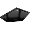 Mexen Flat brodzik pięciokątny slim prawy 100 x 90 cm, czarny, syfon złoty - 41P709010R-G