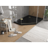 Mexen Flat brodzik pięciokątny slim prawy 100 x 90 cm, czarny, syfon złoty - 41P709010R-G
