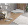 Mexen Flat brodzik pięciokątny slim 80 x 80 cm, biały, syfon czarny - 41P108080-B