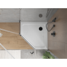 Mexen Flat brodzik pięciokątny slim 80 x 80 cm, biały, syfon czarny - 41P108080-B