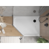 Mexen Flat brodzik pięciokątny slim prawy 90 x 80 cm, biały, syfon czarny - 41P108090R-B