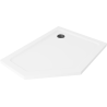 Mexen Flat brodzik pięciokątny slim prawy 100 x 80 cm, biały, syfon czarny - 41P108010R-B