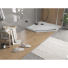 Mexen Flat brodzik pięciokątny slim 100 x 100 cm, biały, syfon czarny - 41P101010-B