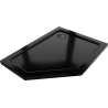 Mexen Flat brodzik pięciokątny slim prawy 90 x 80 cm, czarny, syfon czarny - 41P708090R-B
