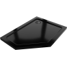 Mexen Flat brodzik pięciokątny slim prawy 100 x 80 cm, czarny, syfon czarny - 41P708010R-B