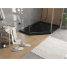 Mexen Flat brodzik pięciokątny slim prawy 100 x 80 cm, czarny, syfon czarny - 41P708010R-B