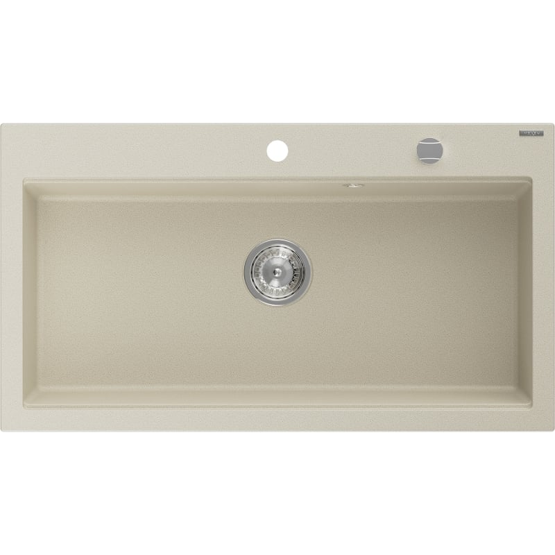 Mexen Slido zlewozmywak granitowy 1-komorowy 900 x 500 mm, beżowy, syfon chrom - 6528901005-69