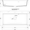 Mexen Slido zlewozmywak granitowy 1-komorowy 900 x 500 mm, biały, syfon złoty - 6528901005-20-G
