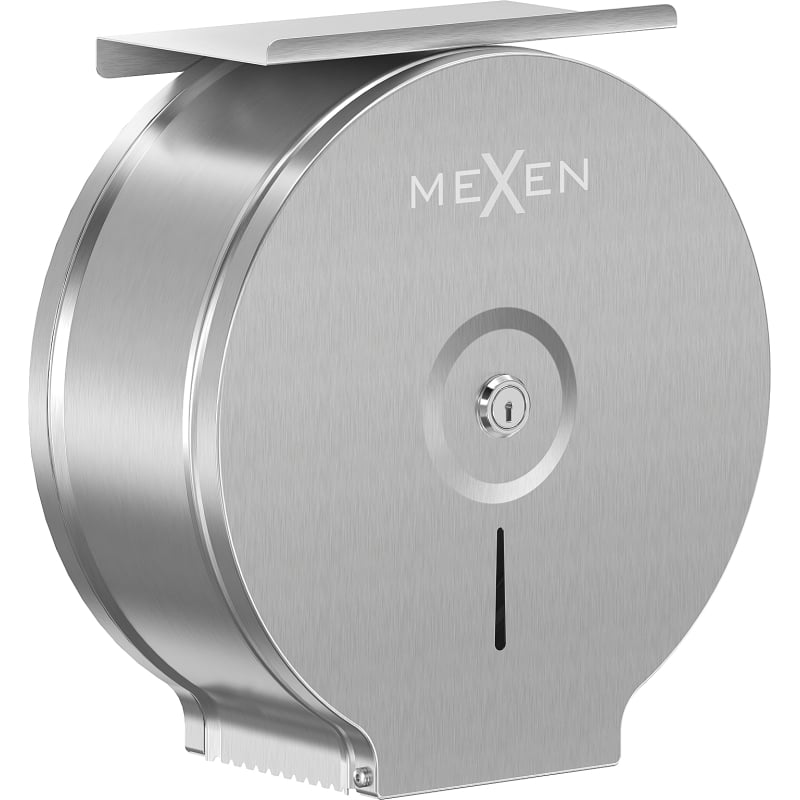 Mexen Spira-U+ pojemnik na papier toaletowy z półką na telefon, inox - 70K541-01