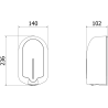 Mexen Purio-Max bezdotykowy automatyczny dozownik do mydła w płynie 1200 ml, inox - 70K610-01