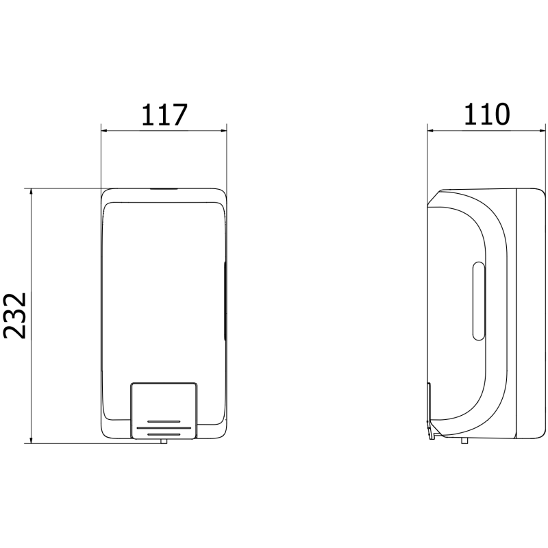 Mexen Purio-H dozownik do mydła w płynie 1000 ml, czarny mat - 70K660-70