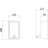 Mexen Purio-U dozownik do mydła w płynie 800 ml, inox - 70K631-01