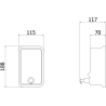 Mexen Purio-U dozownik do mydła w płynie 800 ml, chrom - 70K631-00