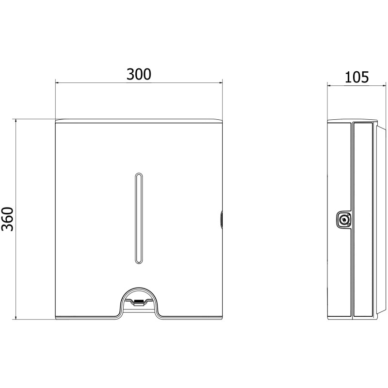 Mexen Verno-C podajnik ręczników papierowych, inox - 70K400-01