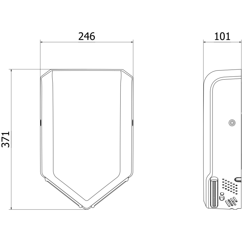 Mexen Ventaro-Yh Slim suszarka do rąk, 1000 W, czarny mat - 70K093-70