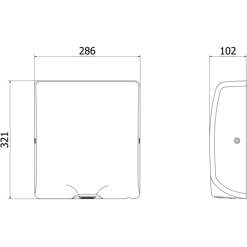 Mexen Ventaro-V Slim suszarka do rąk, 1000 W, biała - 70K041-20