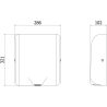Mexen Ventaro-U Slim suszarka do rąk, 1000 W, czarna mat - 70K031-70