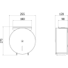 Mexen Spira-H+ pojemnik na papier toaletowy z półką na telefon, inox - 70K561-01