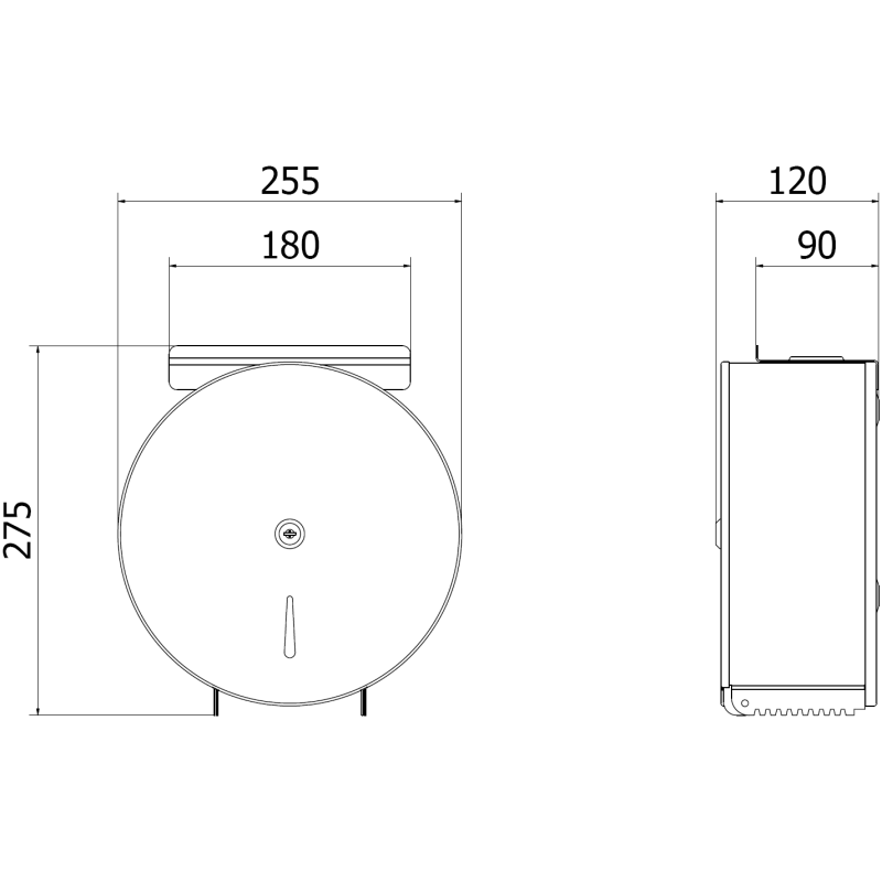 Mexen Spira-H+ pojemnik na papier toaletowy z półką na telefon, chrom - 70K561-00