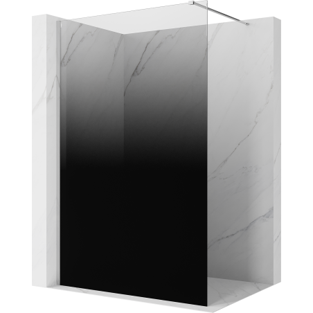 Mexen Kioto ścianka prysznicowa Walk-in 110 x 200 cm, ombre czarna 8 mm, chrom - 800-110-101-01-76