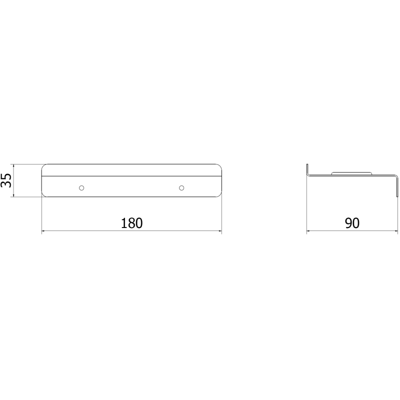 Mexen Telvo półka na telefon, czarna mat - 70K900-70