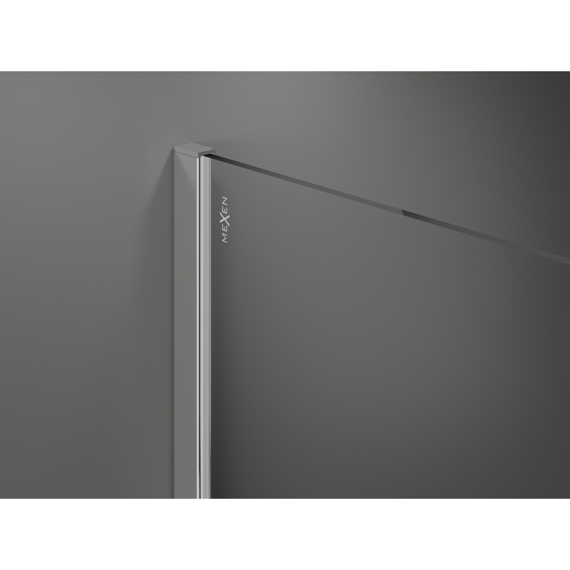 Mexen Kioto ścianka prysznicowa Walk-in 140 x 200 cm, ombre czarna 8 mm, chrom - 800-140-101-01-76