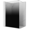 Mexen Kioto ścianka prysznicowa Walk-in 150 x 200 cm, ombre czarna 8 mm, chrom - 800-150-101-01-76
