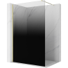 Mexen Kioto ścianka prysznicowa Walk-in 70 x 200 cm, ombre czarna 8 mm, złota - 800-070-101-50-76