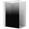 Mexen Kioto ścianka prysznicowa Walk-in 120 x 200 cm, ombre czarna 8 mm, złota szczotkowana - 800-120-101-55-76
