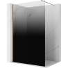 Mexen Kioto ścianka prysznicowa Walk-in 80 x 200 cm, ombre czarna 8 mm, różowe złoto - 800-080-101-60-76