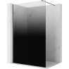 Mexen Kioto ścianka prysznicowa Walk-in 80 x 200 cm, ombre czarna 8 mm, gun gray szczotkowany - 800-080-101-66-76
