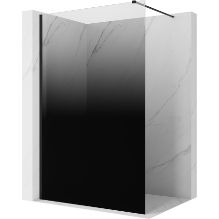 Mexen Kioto ścianka prysznicowa Walk-in 90 x 200 cm, ombre czarna 8 mm, czarna - 800-090-101-70-76