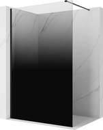 Mexen Kioto ścianka prysznicowa Walk-in 140 x 200 cm, ombre czarna 8 mm, czarna - 800-140-101-70-76