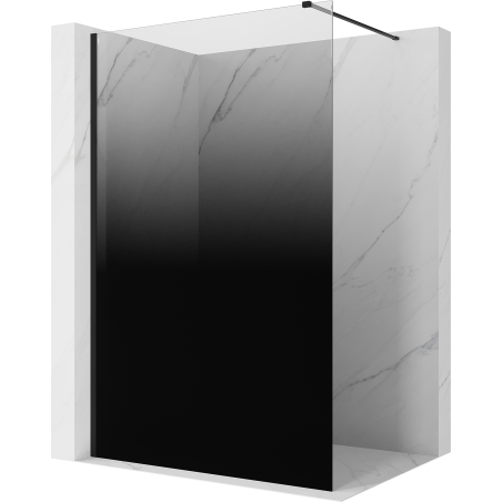 Mexen Kioto ścianka prysznicowa Walk-in 150 x 200 cm, ombre czarna 8 mm, czarna - 800-150-101-70-76
