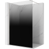 Mexen Kioto ścianka prysznicowa Walk-in 70 x 200 cm, ombre czarna 8 mm, nikiel szczotkowany - 800-070-101-97-76