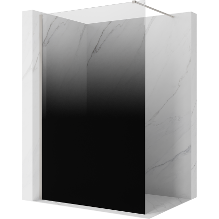 Mexen Kioto ścianka prysznicowa Walk-in 80 x 200 cm, ombre czarna 8 mm, nikiel szczotkowany - 800-080-101-97-76