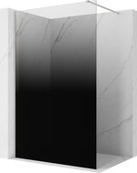 Mexen Kioto ścianka prysznicowa Walk-in 120 x 200 cm, ombre czarna 8 mm, nikiel szczotkowany - 800-120-101-97-76