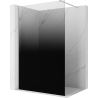 Mexen Kioto ścianka prysznicowa Walk-in 140 x 200 cm, ombre czarna 8 mm, nikiel szczotkowany - 800-140-101-97-76