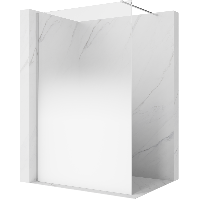 Mexen Kioto ścianka prysznicowa Walk-in 80 x 200 cm, ombre biała 8 mm, chrom - 800-080-101-01-86