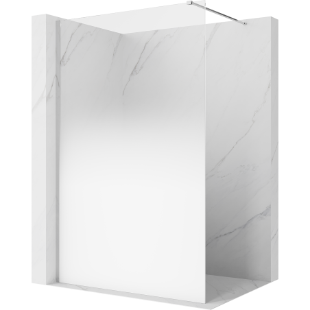 Mexen Kioto ścianka prysznicowa Walk-in 100 x 200 cm, ombre biała 8 mm, chrom - 800-100-101-01-86