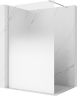 Mexen Kioto ścianka prysznicowa Walk-in 100 x 200 cm, ombre biała 8 mm, chrom - 800-100-101-01-86