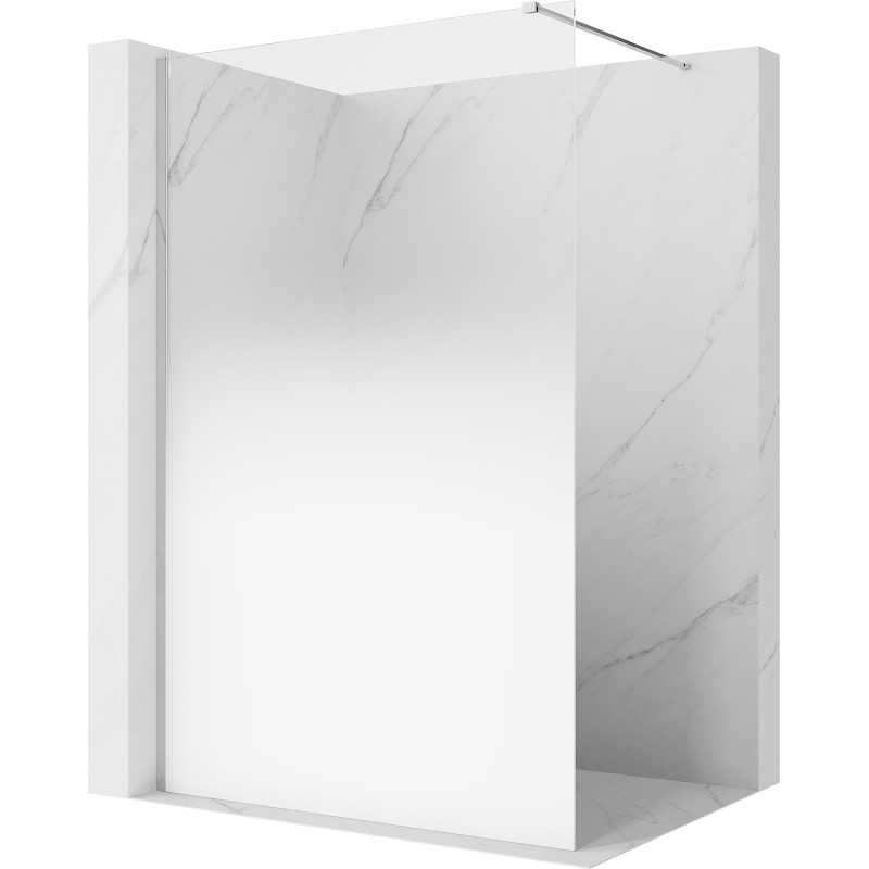 Mexen Kioto ścianka prysznicowa Walk-in 150 x 200 cm, ombre biała 8 mm, chrom - 800-150-101-01-86