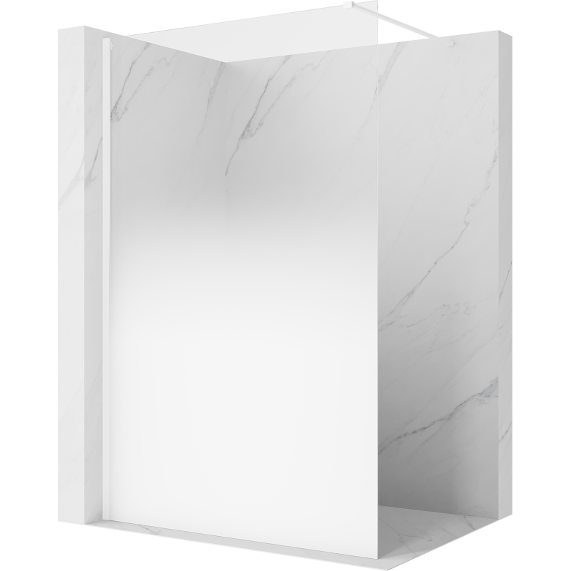 Mexen Kioto ścianka prysznicowa Walk-in 70 x 200 cm, ombre biała 8 mm, biała - 800-070-101-20-86