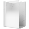 Mexen Kioto ścianka prysznicowa Walk-in 120 x 200 cm, ombre biała 8 mm, biała - 800-120-101-20-86
