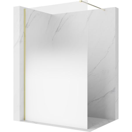 Mexen Kioto ścianka prysznicowa Walk-in 70 x 200 cm, ombre biała 8 mm, złota - 800-070-101-50-86