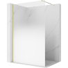 Mexen Kioto ścianka prysznicowa Walk-in 80 x 200 cm, ombre biała 8 mm, złota - 800-080-101-50-86