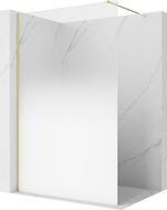 Mexen Kioto ścianka prysznicowa Walk-in 120 x 200 cm, ombre biała 8 mm, złota - 800-120-101-50-86