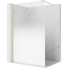 Mexen Kioto ścianka prysznicowa Walk-in 150 x 200 cm, ombre biała 8 mm, złota - 800-150-101-50-86