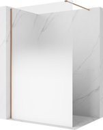 Mexen Kioto ścianka prysznicowa Walk-in 90 x 200 cm, ombre biała 8 mm, miedź szczotkowana - 800-090-101-65-86