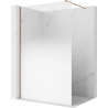 Mexen Kioto ścianka prysznicowa Walk-in 100 x 200 cm, ombre biała 8 mm, miedź szczotkowana - 800-100-101-65-86